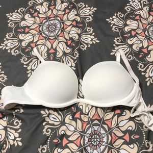White pink brand push up bra